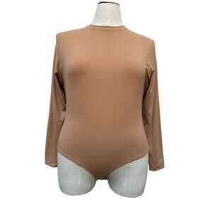 NWT Skims Long Sleeve Bodysuit Women's Size 4X Tan